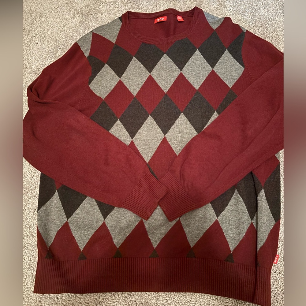 Izod Argyle Crewneck Sweater